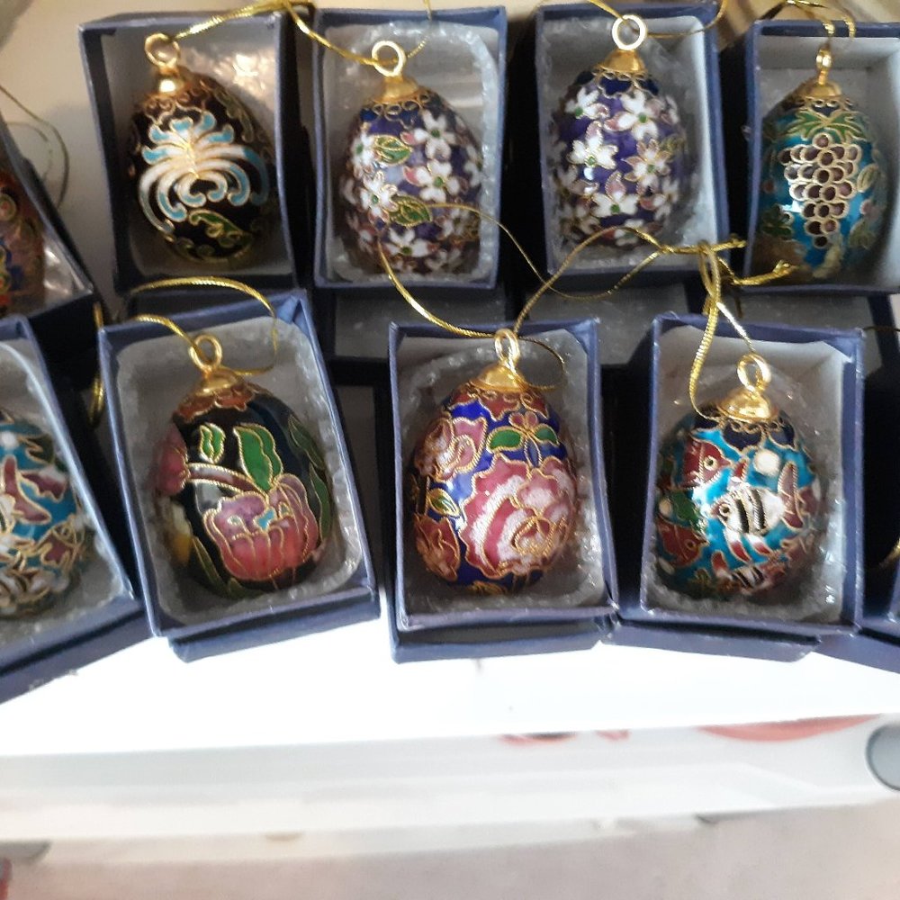 Cloisonne Egg Ornaments  ($18each or $145 for 10)